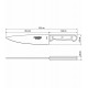 Faca Chef 8" Tramontina Polywood Com Lâmina Em Aço Inox E Cabo De Madeira Tratada